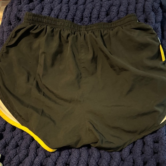 Nike Women's Black Shorts with Yellow and White Accents - Picture 7 of 7